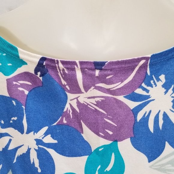 ANNA GRAY Colorful Silk Blend Thin Ribbed Fitted Sleeveless Tank Top LARGE EUC - Picture 2 of 4